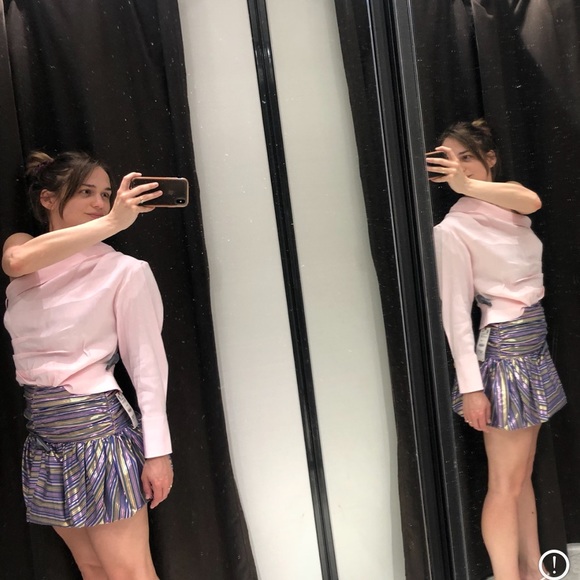 Bubble skirt ZARA Y2K Bubble Mini skirt gathered shine skirt - Picture 13 of 13